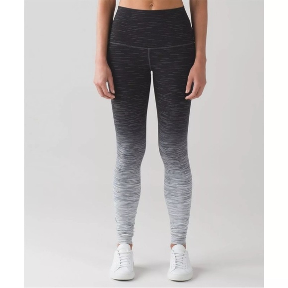 Lululemon Ombre Black and Gray Leggings-Wunder Under - Picture 1 of 6